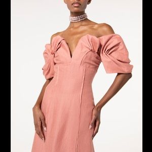 NWT Cult Gaia Muna Dress in Jaipur/dusty pink Size 6